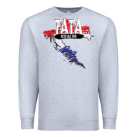 Heather Grey mens tata croatian father croatia bester papa father's day Premium Sweatshirt - linhVisuals