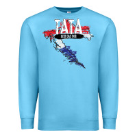 Ocean Blue mens tata croatian father croatia bester papa father's day Premium Sweatshirt - linhVisuals