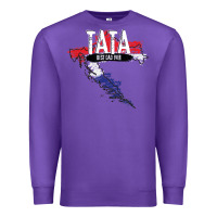 Purple mens tata croatian father croatia bester papa father's day Premium Sweatshirt - linhVisuals