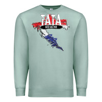 Seafoam mens tata croatian father croatia bester papa father's day Premium Sweatshirt - linhVisuals