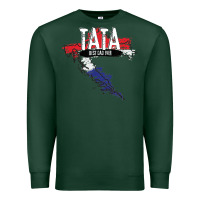 Sports Green mens tata croatian father croatia bester papa father's day Premium Sweatshirt - linhVisuals