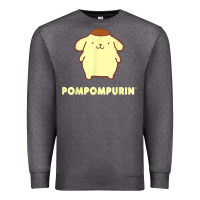 Charcoal Heather pompompurin character front and back t shirt Premium Sweatshirt - linhVisuals
