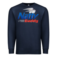 Navy mens natty daddy dad bod light humor beer lover father's day Premium Sweatshirt - linhVisuals