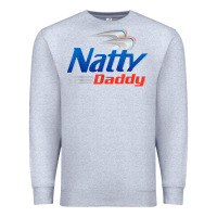 Heather Grey mens natty daddy dad bod light humor beer lover father's day Premium Sweatshirt - linhVisuals