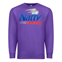 Purple mens natty daddy dad bod light humor beer lover father's day Premium Sweatshirt - linhVisuals