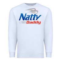 White mens natty daddy dad bod light humor beer lover father's day Premium Sweatshirt - linhVisuals