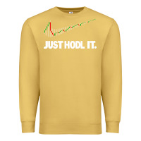 Antique Gold just hodl it Premium Sweatshirt - linhVisuals