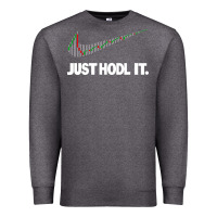 Charcoal Heather just hodl it Premium Sweatshirt - linhVisuals