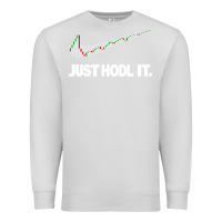 Dove Grey just hodl it Premium Sweatshirt - linhVisuals