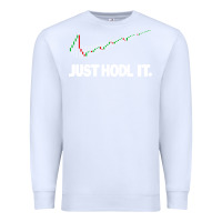 White just hodl it Premium Sweatshirt - linhVisuals
