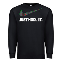 Black just hodl it Premium Sweatshirt - linhVisuals