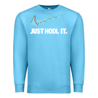 Ocean Blue just hodl it Premium Sweatshirt - linhVisuals