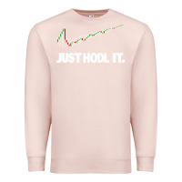 Pale Pink just hodl it Premium Sweatshirt - linhVisuals