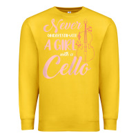 Lemon never underestimate a girl with a cello Premium Sweatshirt - linhVisuals