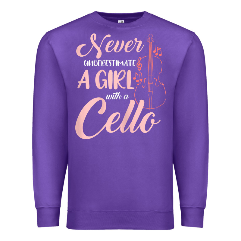 Never Underestimate A Girl With A Cello Premium Sweatshirt by linhVisuals | Teevron