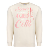 Sandshell never underestimate a girl with a cello Premium Sweatshirt - linhVisuals