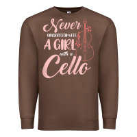 Chestnut never underestimate a girl with a cello Premium Sweatshirt - linhVisuals