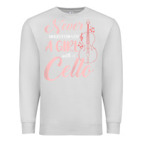 Dove Grey never underestimate a girl with a cello Premium Sweatshirt - linhVisuals