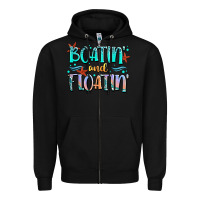 Black boatin' and floatin' Zipper Hoodie - JahusDesignShop