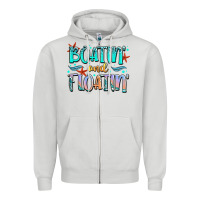 Dove Grey boatin' and floatin' Zipper Hoodie - JahusDesignShop