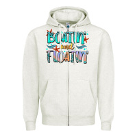 Oatmeal Heather boatin' and floatin' Zipper Hoodie - JahusDesignShop