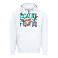White boatin' and floatin' Zipper Hoodie - JahusDesignShop