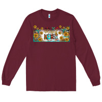 Burgundy blessed nurse libbey glass Long Sleeve Tee - BundleAndBundleShop