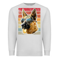 Dove Grey retro vintage german shepherd german shepherd dog gift Premium Sweatshirt - linhVisuals