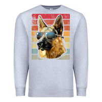 Heather Grey retro vintage german shepherd german shepherd dog gift Premium Sweatshirt - linhVisuals