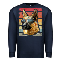 Navy retro vintage german shepherd german shepherd dog gift Premium Sweatshirt - linhVisuals
