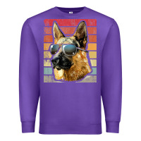 Purple retro vintage german shepherd german shepherd dog gift Premium Sweatshirt - linhVisuals