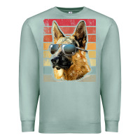 Seafoam retro vintage german shepherd german shepherd dog gift Premium Sweatshirt - linhVisuals