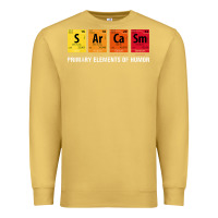 Antique Gold sarcasm elements of humor periodic table graphic Premium Sweatshirt - linhVisuals
