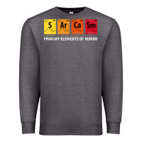 Charcoal Heather sarcasm elements of humor periodic table graphic Premium Sweatshirt - linhVisuals