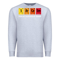 Heather Grey sarcasm elements of humor periodic table graphic Premium Sweatshirt - linhVisuals