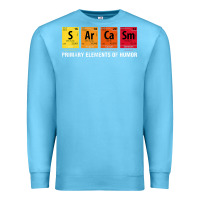 Ocean Blue sarcasm elements of humor periodic table graphic Premium Sweatshirt - linhVisuals