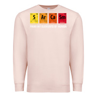 Pale Pink sarcasm elements of humor periodic table graphic Premium Sweatshirt - linhVisuals