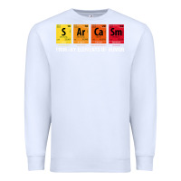 White sarcasm elements of humor periodic table graphic Premium Sweatshirt - linhVisuals