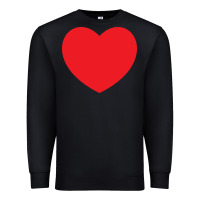Black big heart Premium Sweatshirt - linhVisuals