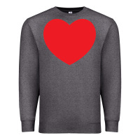 Charcoal Heather big heart Premium Sweatshirt - linhVisuals