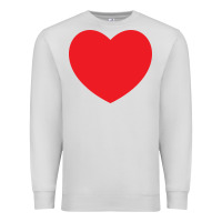 Dove Grey big heart Premium Sweatshirt - linhVisuals