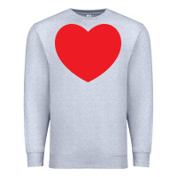 Heather Grey big heart Premium Sweatshirt - linhVisuals