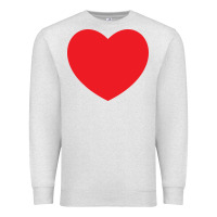 Oatmeal Heather big heart Premium Sweatshirt - linhVisuals