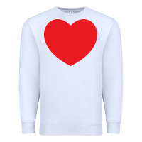 White big heart Premium Sweatshirt - linhVisuals