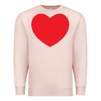 Pale Pink big heart Premium Sweatshirt - linhVisuals