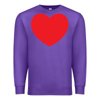 Purple big heart Premium Sweatshirt - linhVisuals