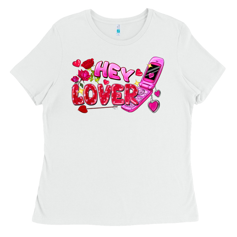 Hey Lover Flip Phone Valentine's Day Ladies Tee by FaDigitalArtStudio | Teevron