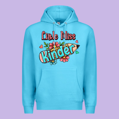 Little Miss Kindergarten Premium Hoodie Designed By Jasminsmagicworld