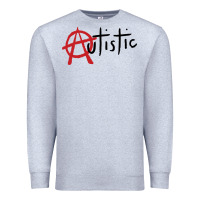 Heather Grey autistic punk Premium Sweatshirt - linhVisuals