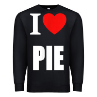 Black retro vintage classic i love pie for pie lovers cooks chefs t shirt Premium Sweatshirt - linhVisuals